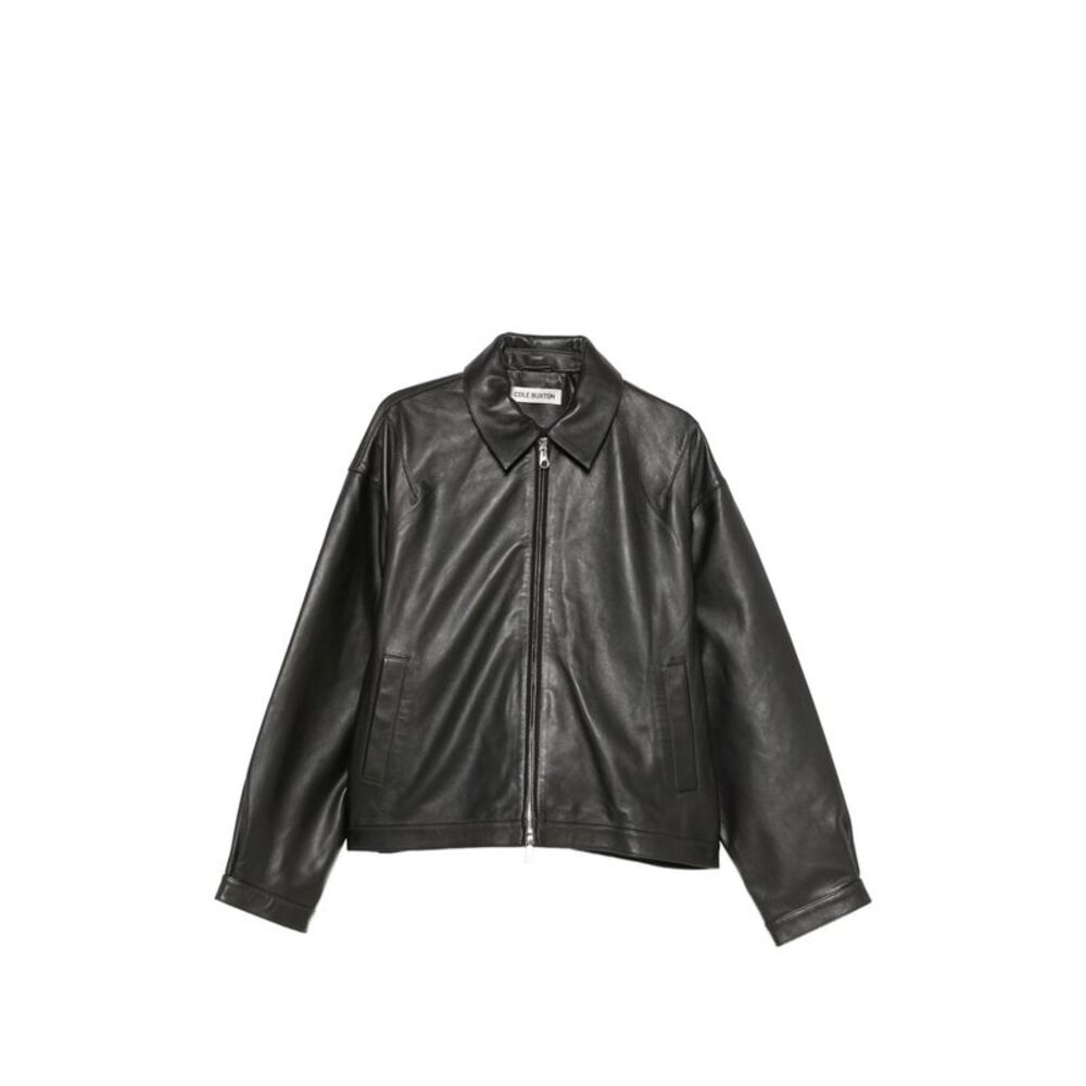 Cole Buxton Black Jackets - Leather Jackets Men